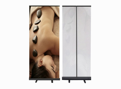 Standard 33"x81" (Black) (Stand + Insert) Retractable