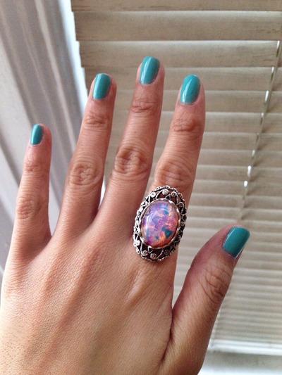 Harlequin Opal Boho Ring