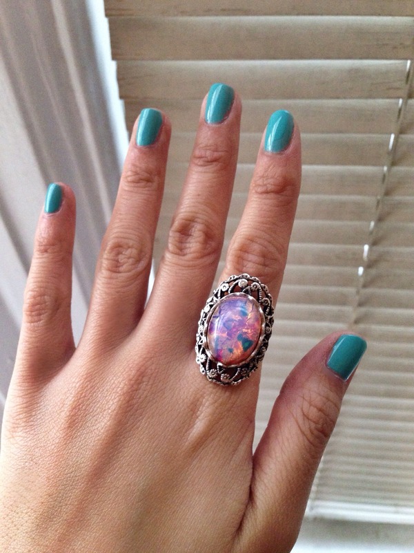 Harlequin Opal Boho Ring