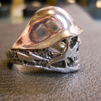 German Helmet Skull Ring - Thumbnail 1