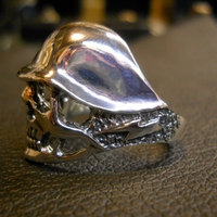 German Helmet Skull Ring - Thumbnail 2