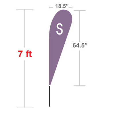 Teardrop flag (small) 7ft