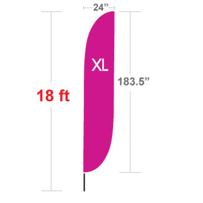 Feather convex flag (x-large) 18ft