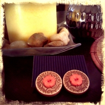 Autumnal Orange Floret earrings