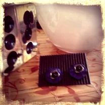 Electric Blue Rose earrings