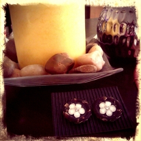 Blooms in Russet Swirls earrings