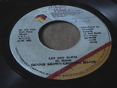 Let off sup'm/version-dennis brown & gregory isaacs-music works records-7"-good+
