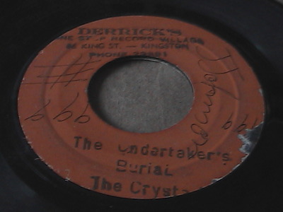 The undertaker's burial-the crystal-derrick harriott records-7"-vg-