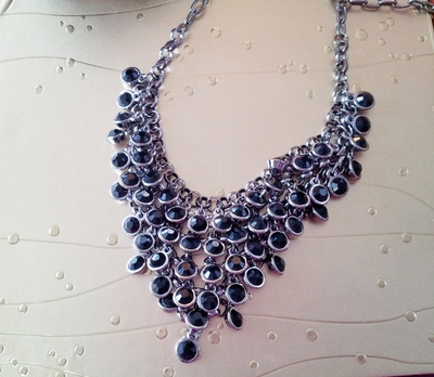 SPARKLING Chainmaille Look Necklace in Black/Silver