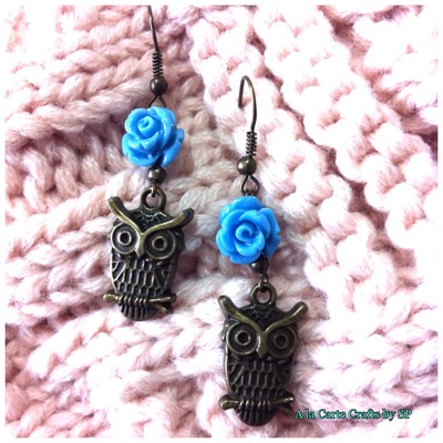 {earrings} owl