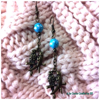 {earrings} love birds