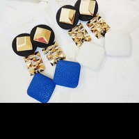  leather box earring - Thumbnail 1