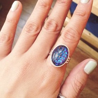 [SALE] Vintage "A thousand eyes" Opal Ring - Thumbnail 3