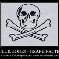 Skull & Bones - Afghan Crochet Graph Pattern Chart