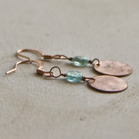 Beaded Disc Earrings - Thumbnail 1