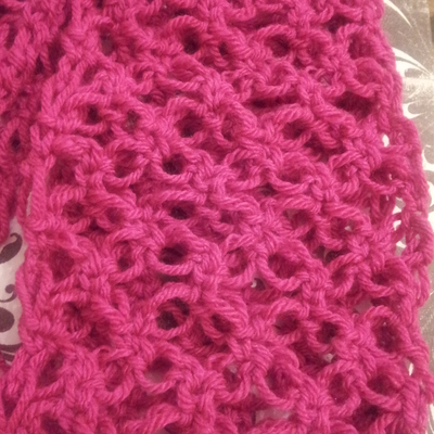 Floral scarf - crochet