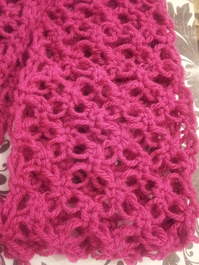 Floral scarf - Crochet