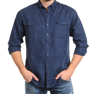 Men denim long-sleeves shirt 