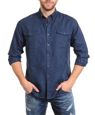 Men denim long-sleeves shirt 