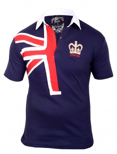 Men union jack polo shirt
