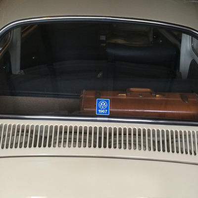 '67 beetle yom window display decal