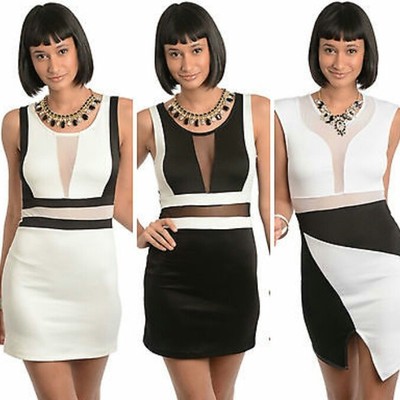 2 tone color block dresses (3 styles)