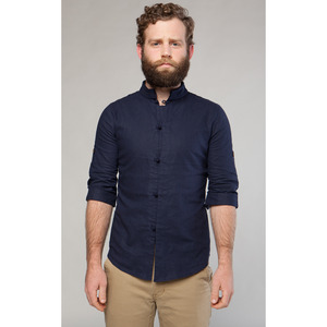 linen button up - the mandarin quarter sleeve