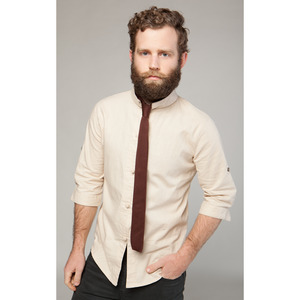 linen button up - the mandarin quarter sleeve - Thumbnail 3