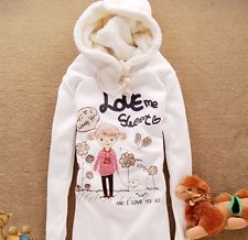 Cute love girl lovely hooded long sleeve coat sweater hoodie