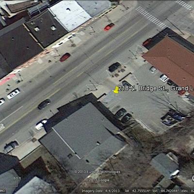 Paved parking lot / commercial lot in grand ledge michigan, u.s.a.