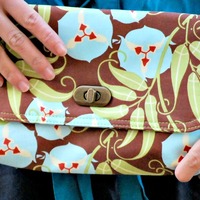 Mini Clutch - Mint Blue and Lime  - Thumbnail 1