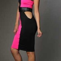 Pink and black Trim dress  - Thumbnail 3