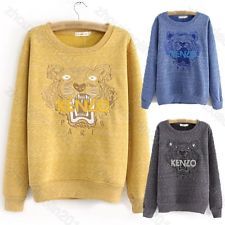Tiger applique cotton embroidery jumper sweatshirt sweater