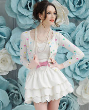 New adorable love hearts white knit jacket/sweater