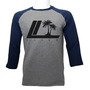 SLICK Raglan - Heather Grey / Navy - Thumbnail 1