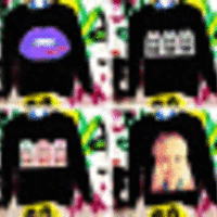 Funny creative cartoon pretty girl graffiti Artificial fleece Lips Crown Black - Thumbnail 1