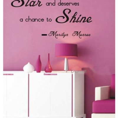 Marilyn monroe quote wall decal