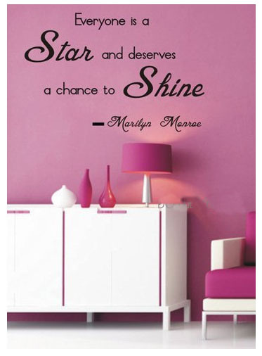 Marilyn monroe quote wall decal