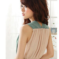 Chiffon Spring One Piece Dress - Thumbnail 1
