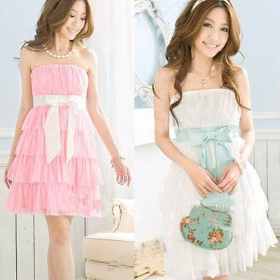 Chiffon ribbon dress