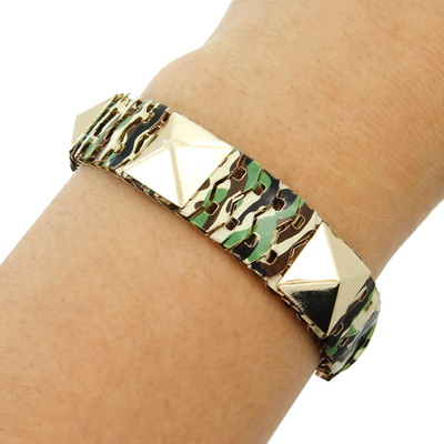 Camouflage spike bracelet