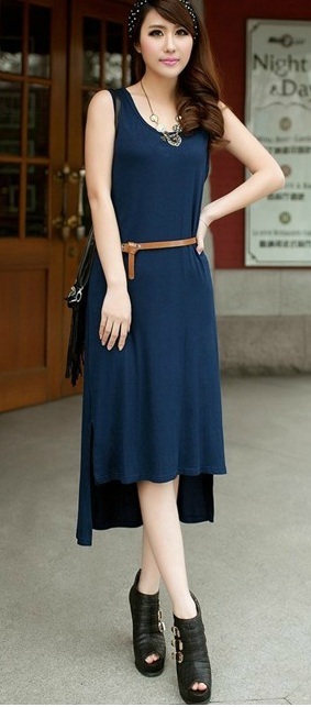 Irregular bohemian style long dress