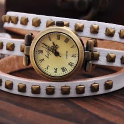 Vintage color leather wrapped watches