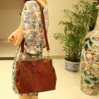 Archaize designed brown handbag