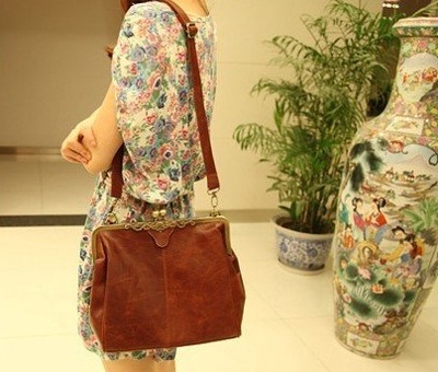 Archaize designed brown handbag