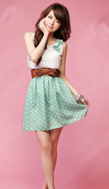 Polka dot sweet lovely mini dress