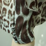 *Special price* Leopard-print blouse made of fine herringbone material with ruffle decoration (brown)-4