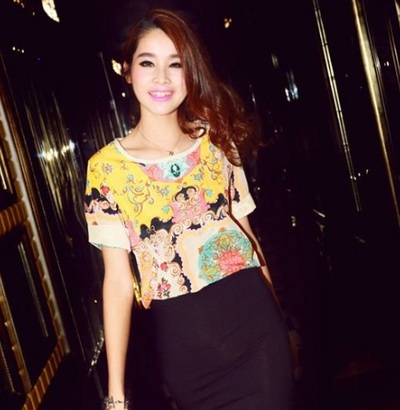 Colorful ethnic print top