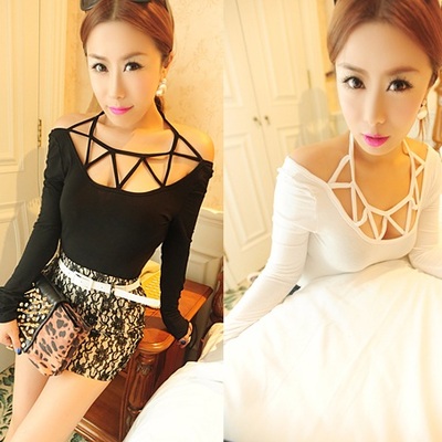 Mesh low-cut strap top