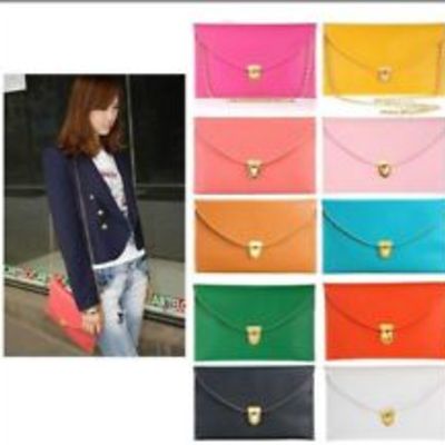 Classic envelope clutch chain purse handbag shoulder bag